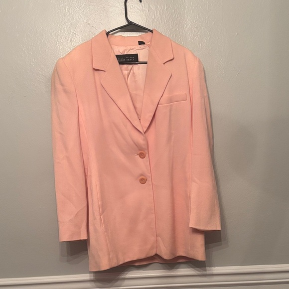 Linda ALLARD Ellen Tracy  Light Pink Blazer 100% wool - Picture 1 of 5